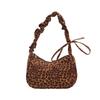 Stylish Large Capacity Leopard Print Canvas Tote Bag For Women With Unique Design In Brown And Black