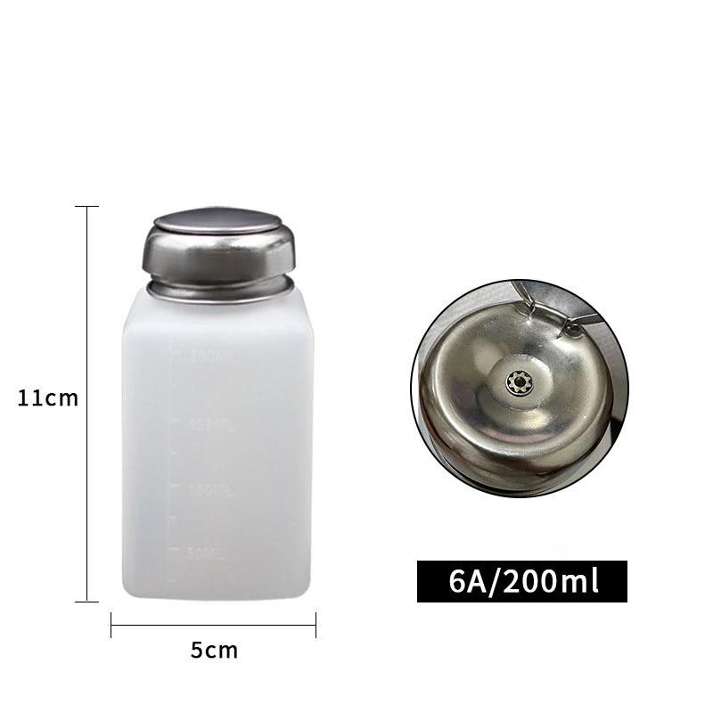 100-250ML Bottiglia Vuota con Pompa Liquido Alcolico Pressa Rimuovi Smalto Detergente Bottiglia Ricaricabile Dispenser Contenitore Manicure