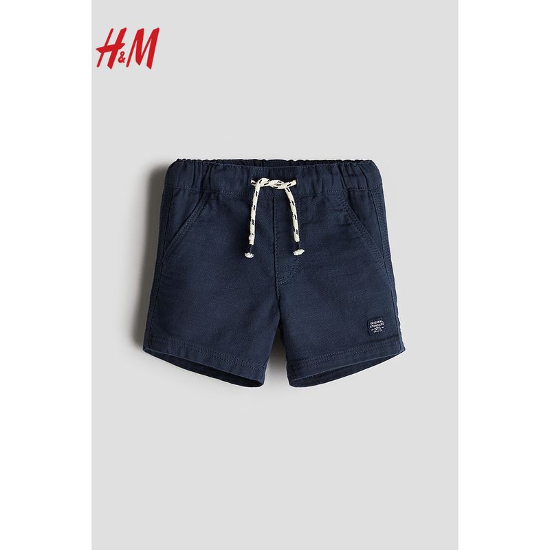 

HM Children s Clothing Baby Boy Trousers 2025 Summer New Arrival Soft and Simple Cotton Diagonal Cloth Shorts 1261359