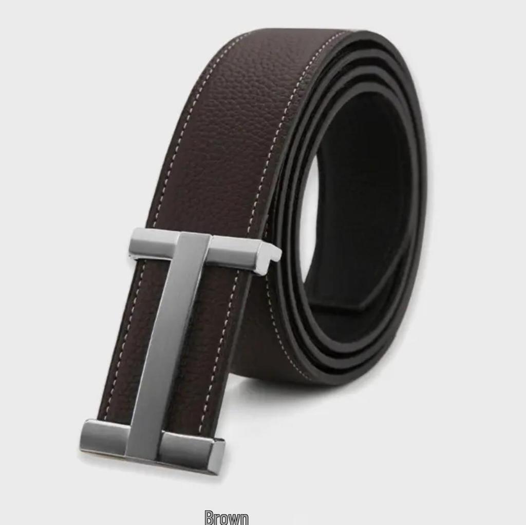 CK Hermes Echtledergürtel für junge Männer - Doppelseitig, Reines Rindsleder, Vintage-Stil, Business & Casual.