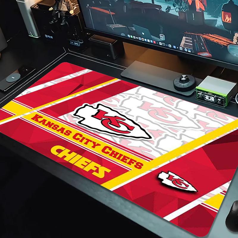 Kansas City Chiefs Color Mouse Pad Large Gaming Table Cushion Non-slip Laptop Tablet Big Mousepad XXL Mat Mini PC Playmat With Lock edge