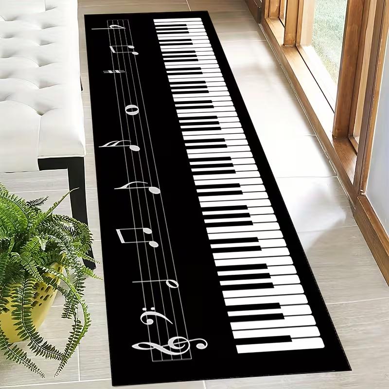 

Creative Piano Pattern Long Pad Anti Slip Pad Modern Carpet Suitable for Villa Balconies Running Tracks Corridors Home Carpets 40X120CM