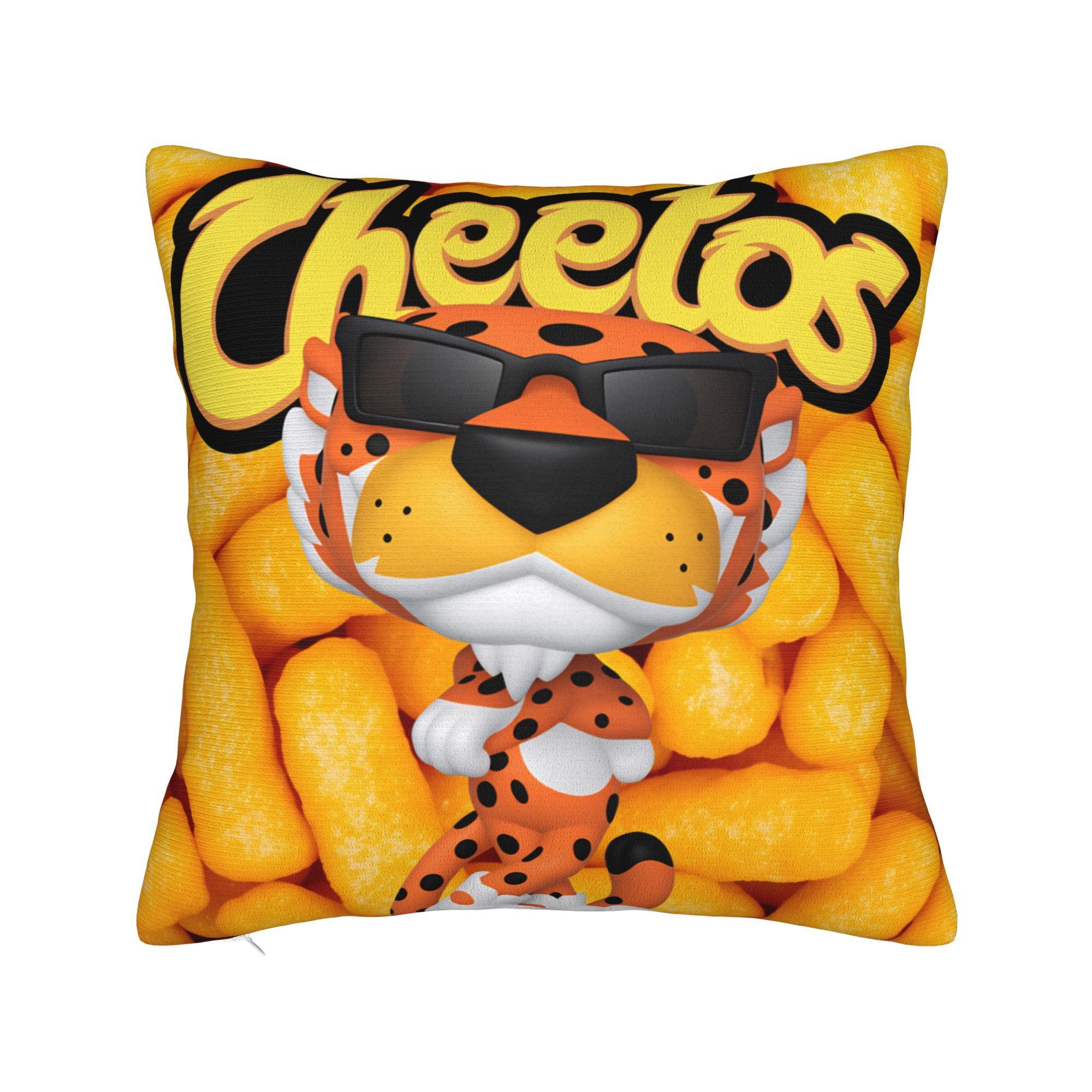 Cheetos Hot Snack Cartoon Chester Pillow Case Funny Pillow Cover Design Pillowcases For Sofa Home Decoration 30x30cm 12x12in