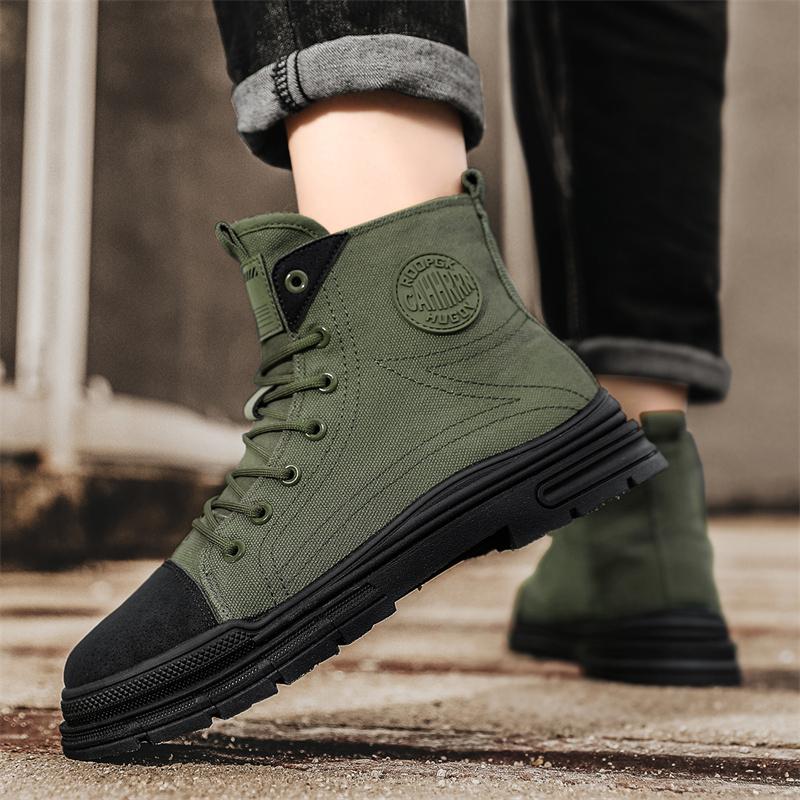 Fashion CYYTL Mens Boots Casual Canvas Shoes Winter Designer Luxury Ankle Platform Motorcycle Chelsea Tactical Cowboy Combat Work Hiking
