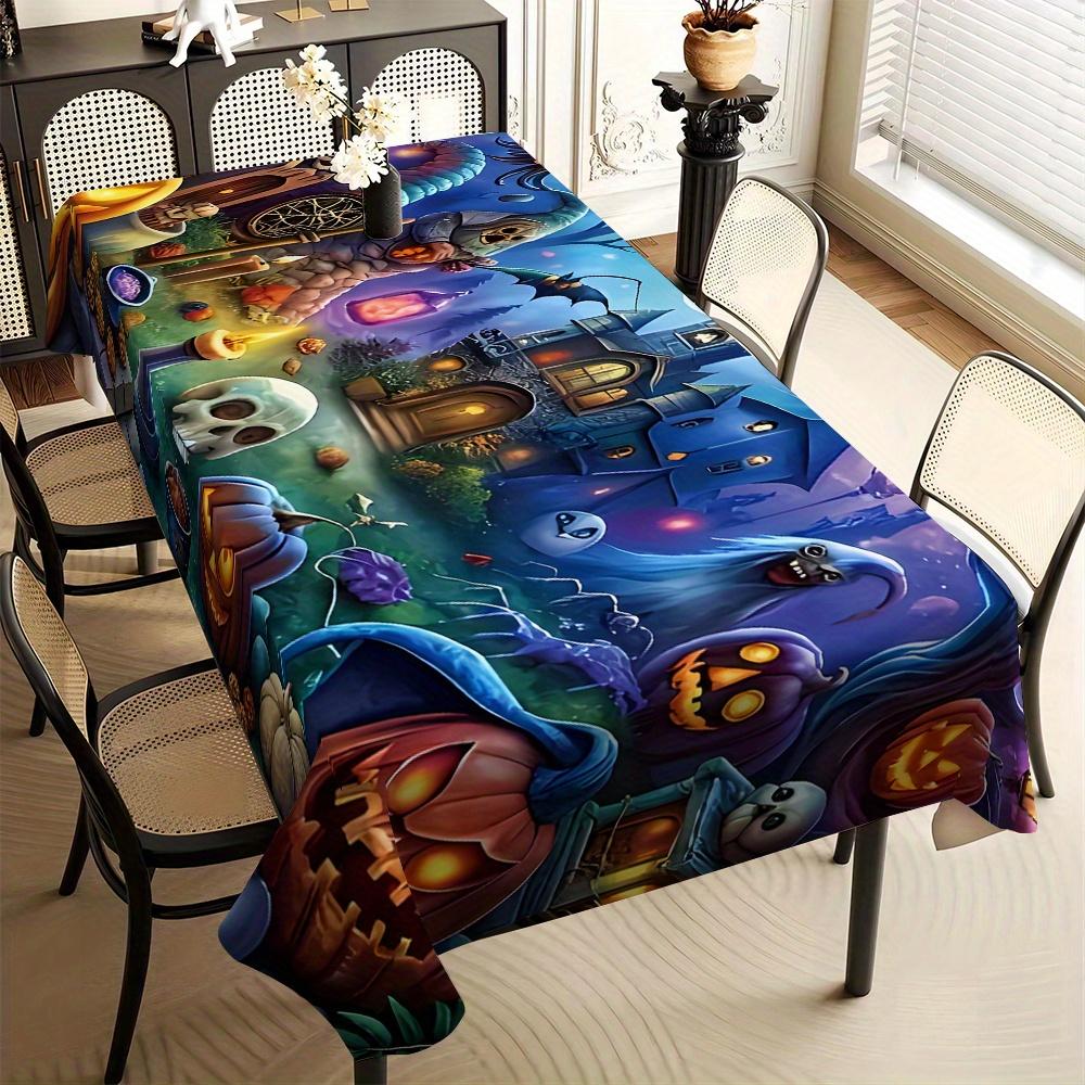 All Saints' Day Rectangle Tablecloth for Tables Decor Kitchen Dining Waterproof Dining Room Table Cloth Halloween Decorations