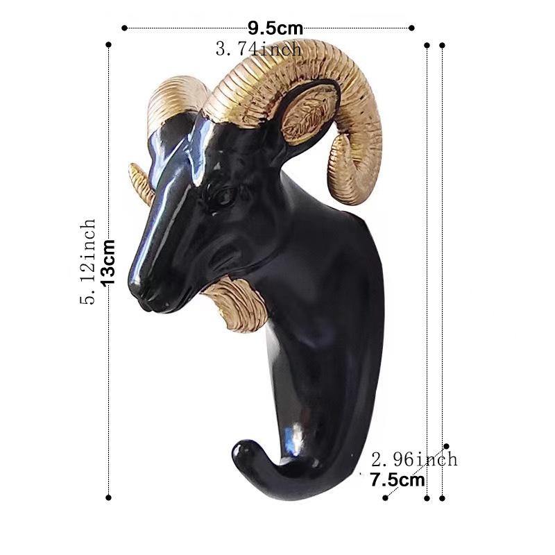 Wandhaken, Tierkopf-Rack, Mantelkappen, Wandaufhänger, Pferd, Giraffe, Elch, Elefant, Haken, dekoratives Dekor, Badezimmer-Accessoires