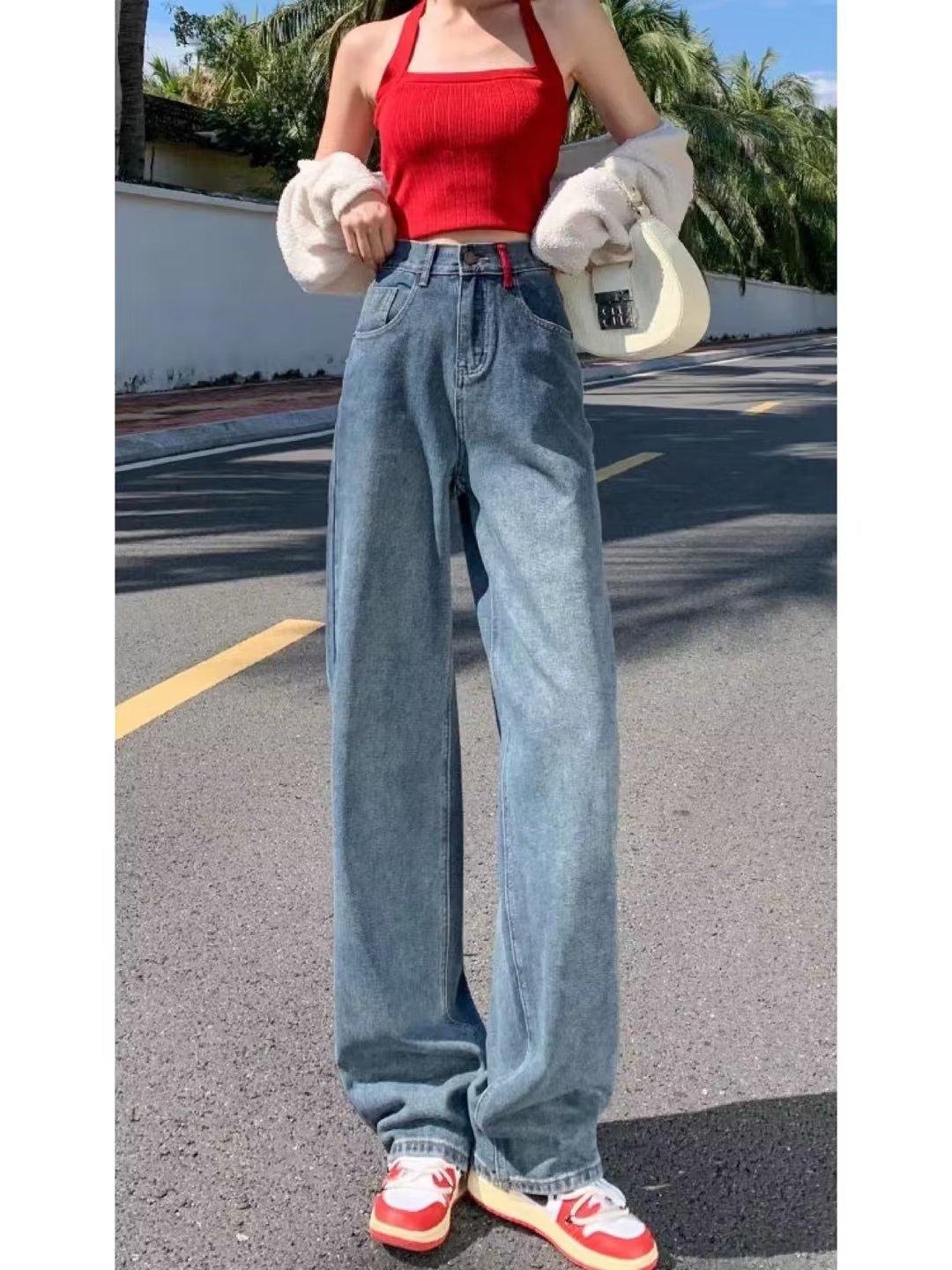 JYL Мужские Джинсы Прямые Летние Тонкие Модные Узкие Эластичные Шестикарманные Повседневные Джинсовые Брюки M