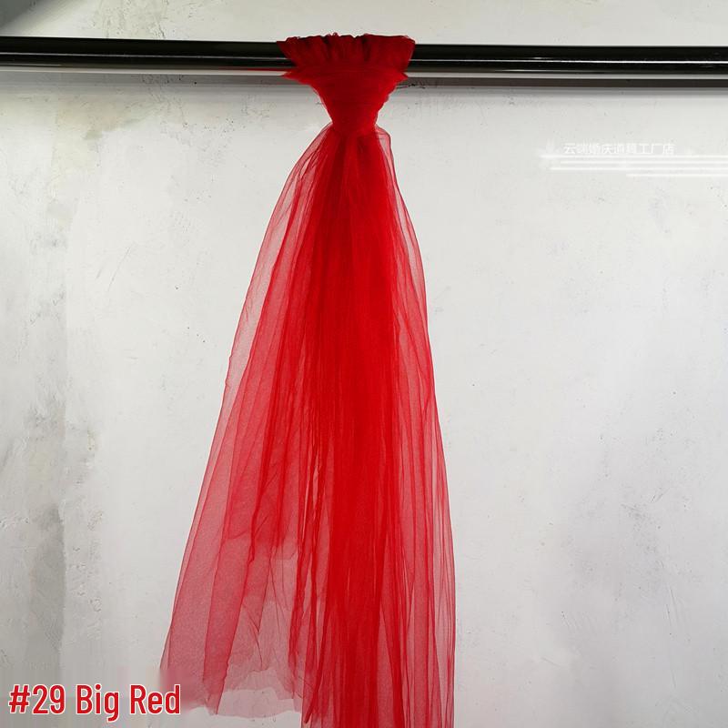 High-Density Swiss Organza Yarn Wedding Decor Fabric: Table Runner, Ceiling Drapes, Chair Sash Props