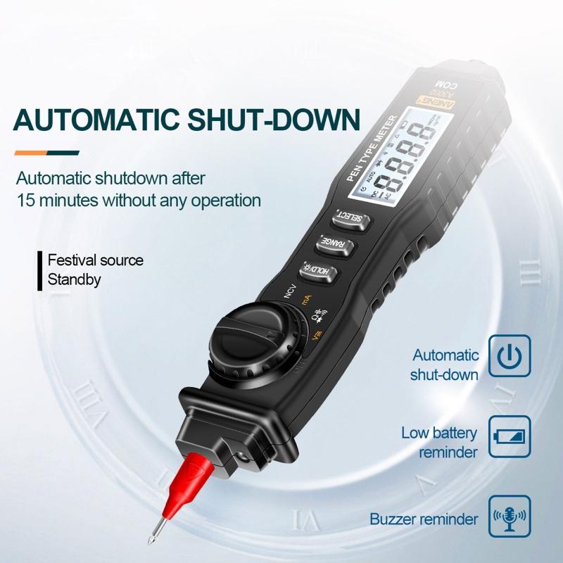 Digital Pen Type Multimeter Handheld Voltmeter Ammeter Ohmmeter for AC/for DC Voltage Current Diode Continuity Meter Tes