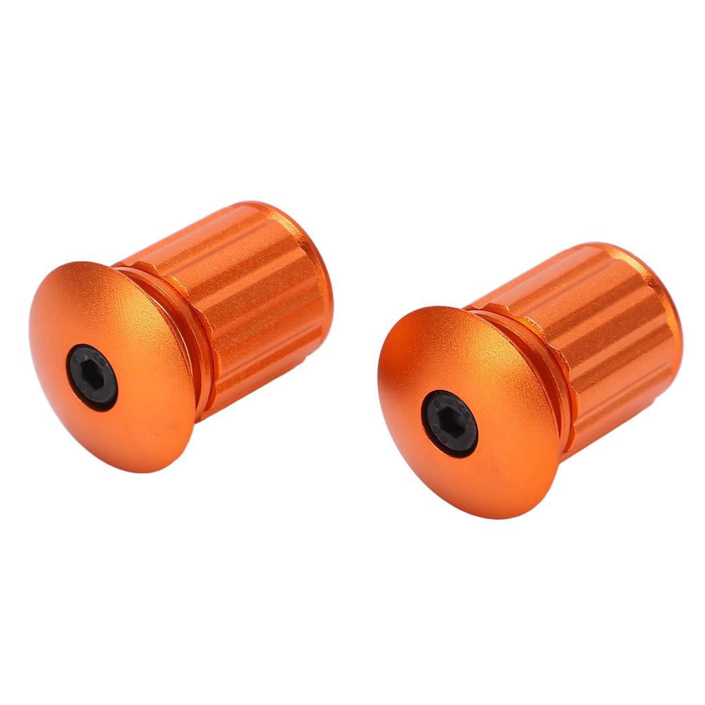 Bike Handlebar Plug Bike Expansion Locking Handlebar Block Aluminum Handlebar End CapOrange