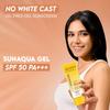 Jovees Herbal Sun Aqua Gel Sunscreen SPF 50 PA+++ | Lightweight, Water-Like Texture | 1% Hyaluronic Acid | Non-Greasy, No White Cast | Perfect fo