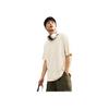 Anta Bequemes Lässiges Einfaches Einfarbige Lockere Drop Shoulder Vielseitig Atmungsaktiv Kurzarm T-Shirt Herren Oberteile Warm-Sonne-Weiß 152527161-2