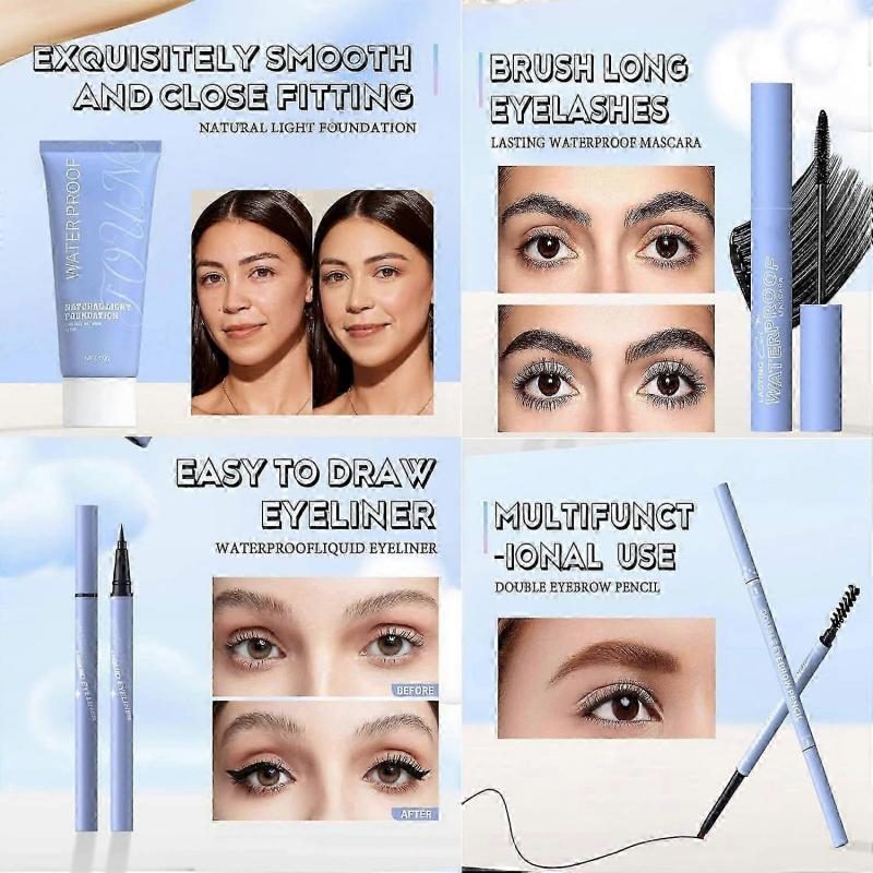 Premium Makeup Kit for Women - 8 Piece Travel Set with Mascara, Lipstick, Foundation & More | Vegan & Waterproof | Perfect Gift