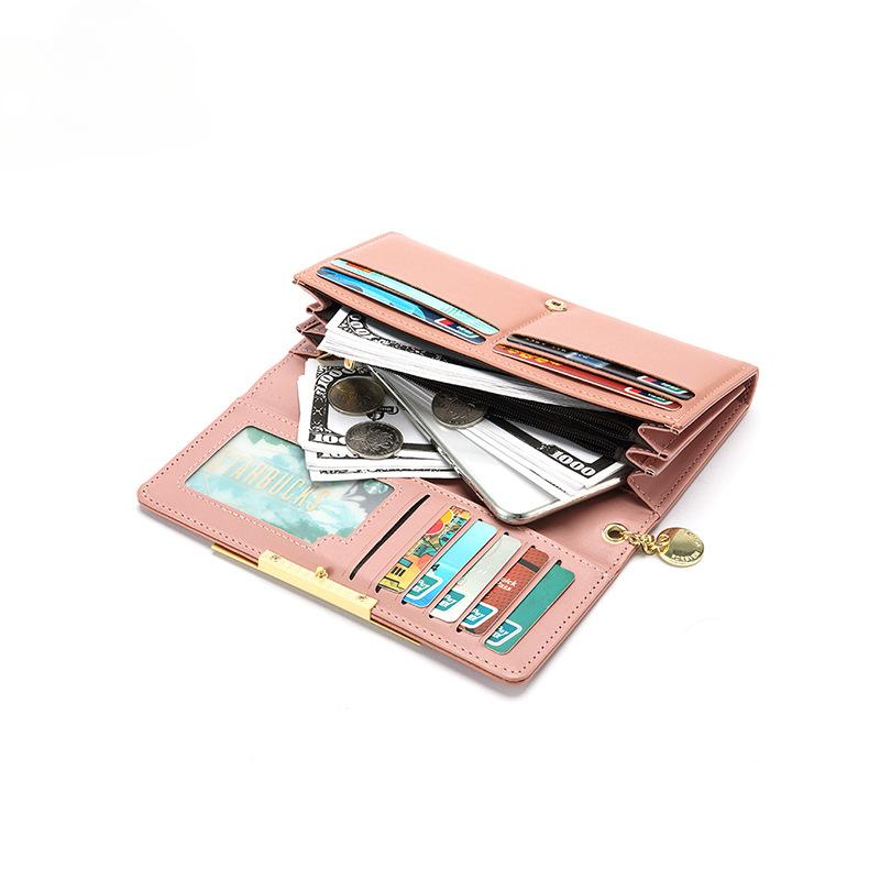 Women Wallets Double-Layer Zipper Long Wallet - Clutch Purse, Coin Pouch & Card Holder