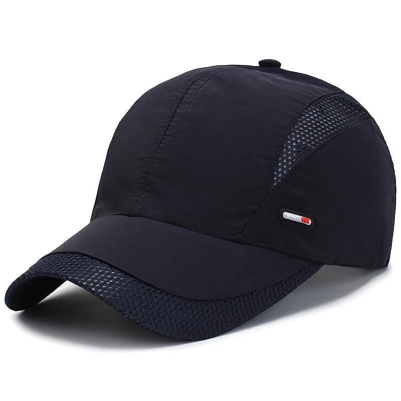 Summer Outdoor Sports Quick-Dry Mesh Baseball Cap, Unisex Duckbill Hat, Simple Solid Color Running Cap