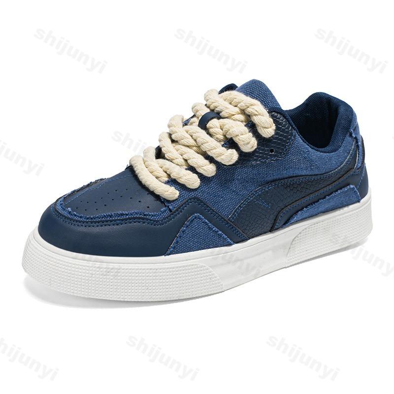 Fashion Men's Sports Casual Canvas Shoes 2025 Spring New Comfortable Versatile Fashion Trend Shoes Thick Soled Low Top Chunky sneakers