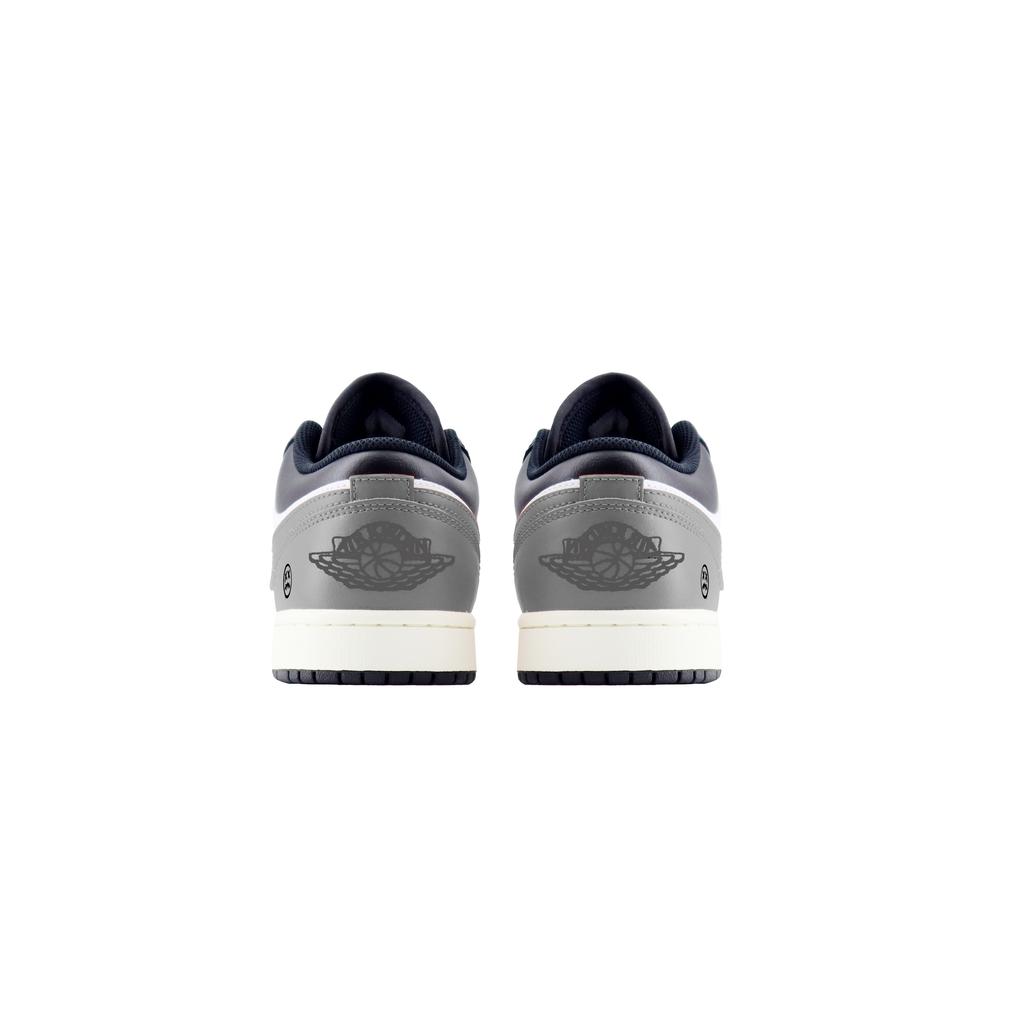 Jordan Air Jordan 1 Fashion Versatile Abrasion Resistant Low top Vintage Basketball Shoes Unisex Black Gray 553558-081(Team1253-2)