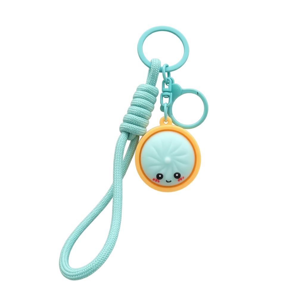 Stress Steamed Bun Keychain Toy for Squeezing and Fidgeting