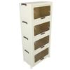 57cm Stackable Storage Box Large Capacity Space Saving Foldable Storage Container for Kitchen Bathroom Bedroom
