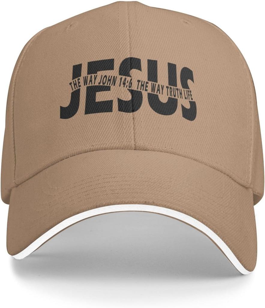 Jesus The Way John 146 Bible Verse Baseball Cap Polyester Adjustable Outdoor Unisex Hat