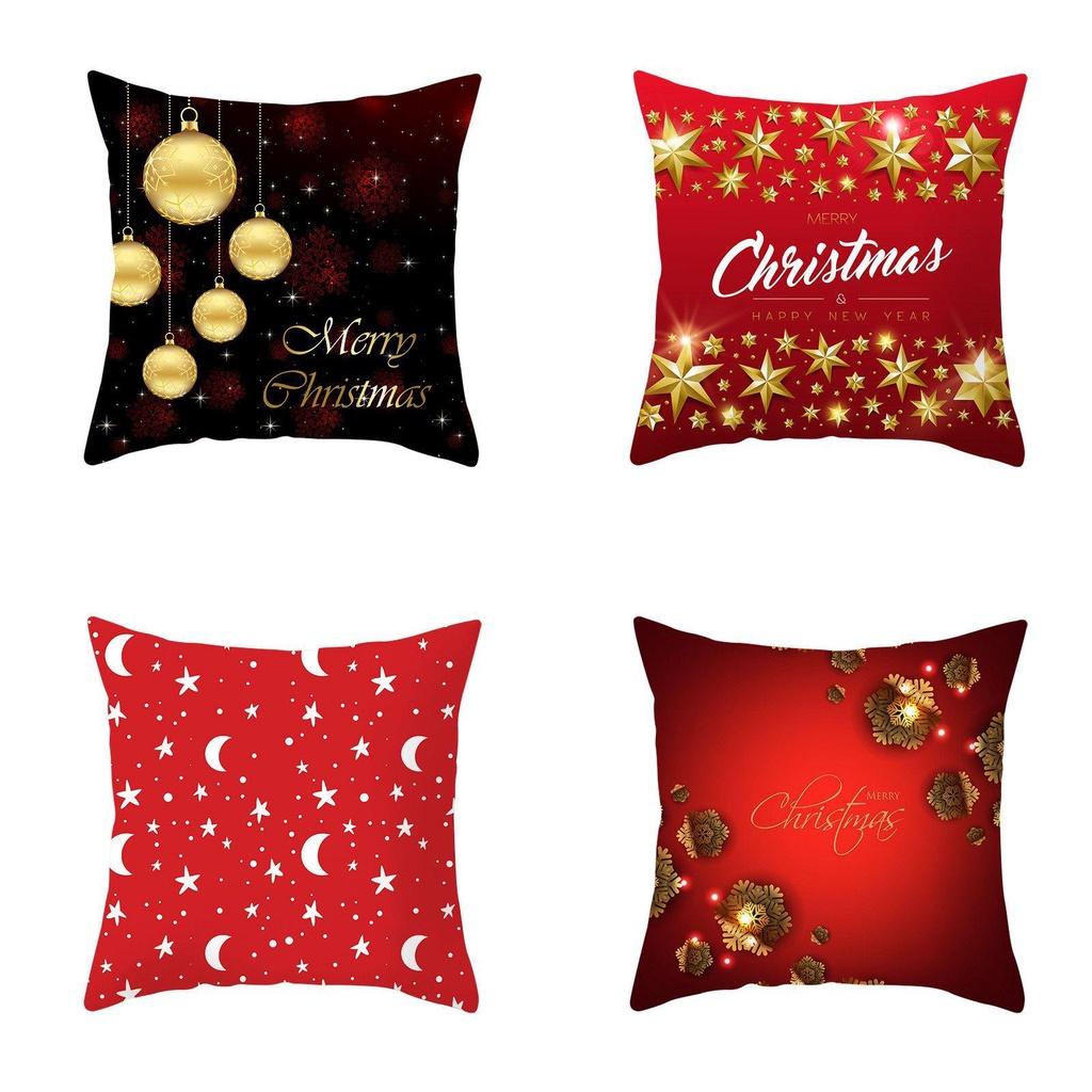 Weihnachtskissen Merry Cover Rot Weihnachtsmann Weihnachten Zuhause Sofa Dekor Neujahr 18