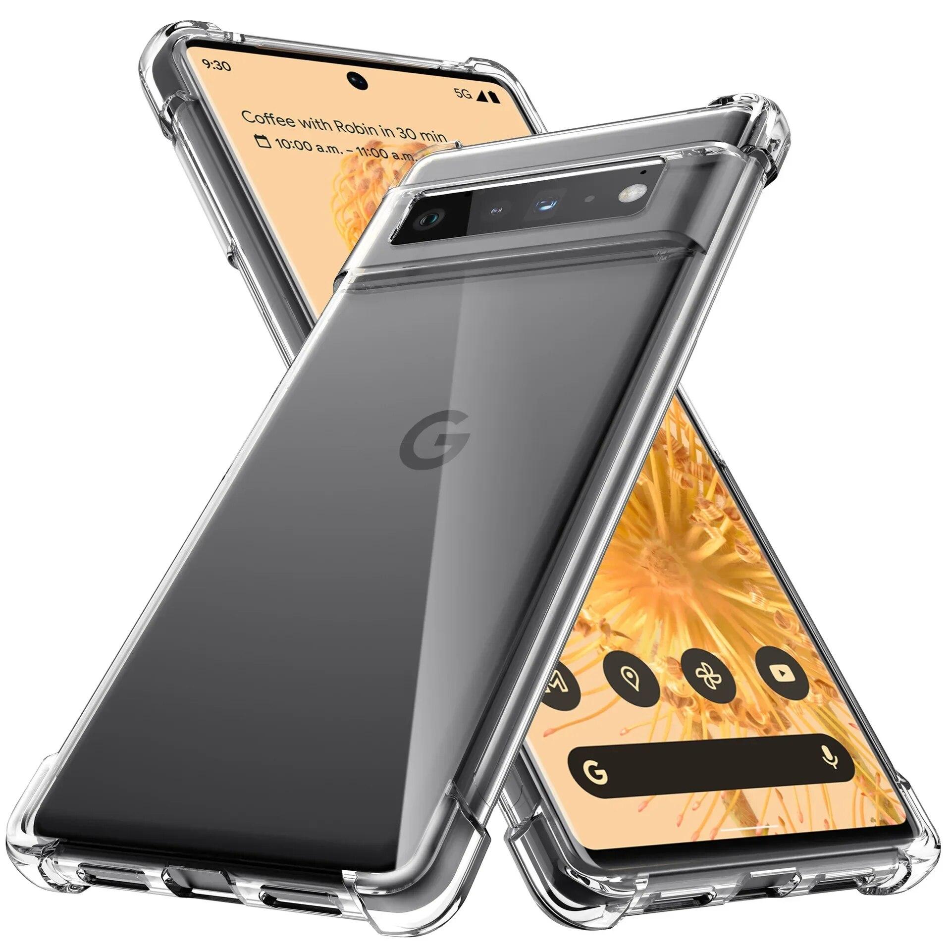 

Прозрачный чехол для Google Pixel 8 Pro 8A 7A 7 6A 6 Pro, противоударный мягкий силиконовый чехол для Google 8 Pro 8A 7 6A 6, чехол