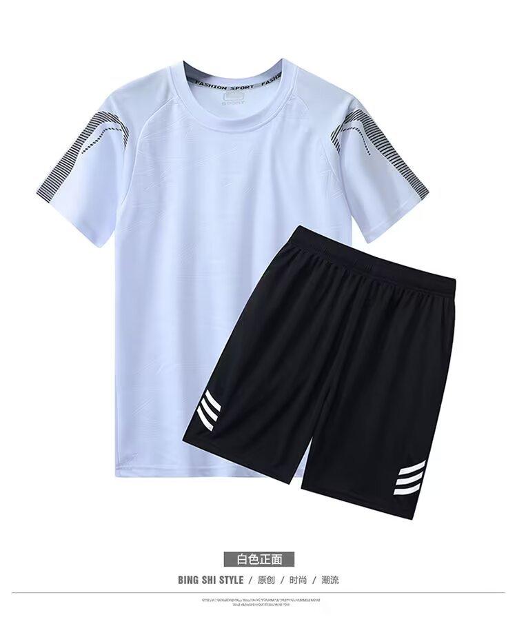 2206 Short Sleeve Suit Running Suit Men S And Women S Sportswear Training Suit Mountain Climbing Casual Side Pocket M-5Xl M/165