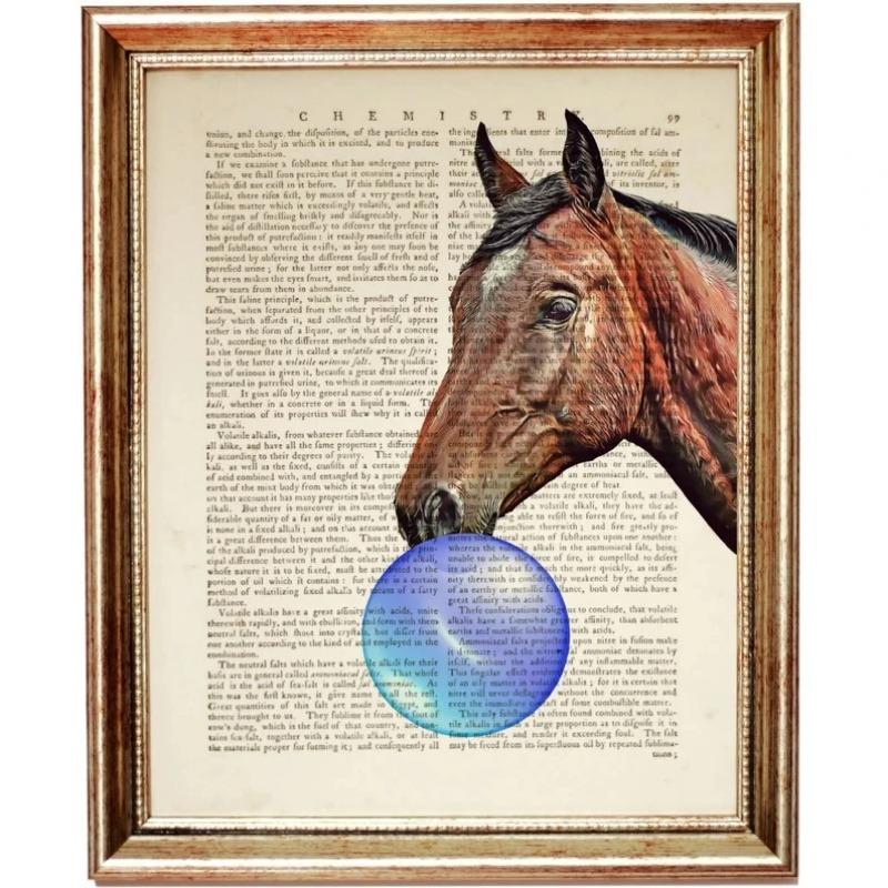 Vintage Funny Animals In Newspaper Art Poster Canvas Painting Puppy Pet Cat Horse Wall Art Pictures Gift Home Decor