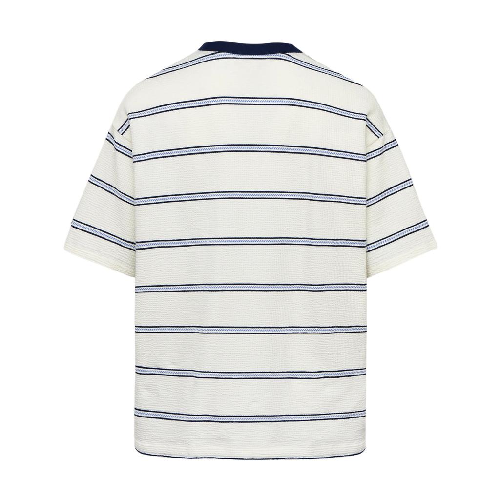 adidas Originals Resort Holiday Striped Sports Crew Neck Short Sleeve T-Shirt Men Tops KW8247