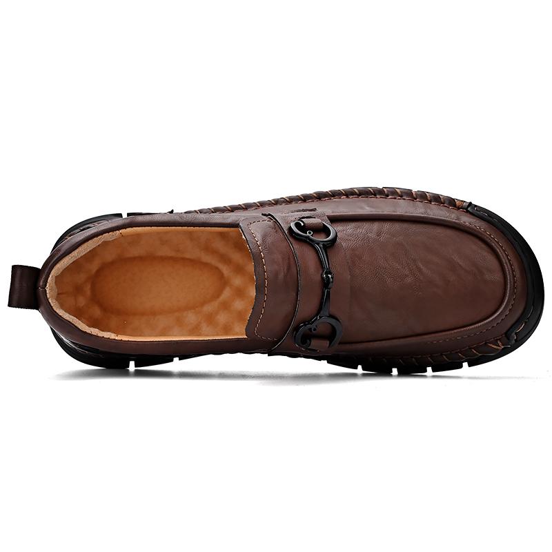 Pánské ležérní kožené boty mokasíny