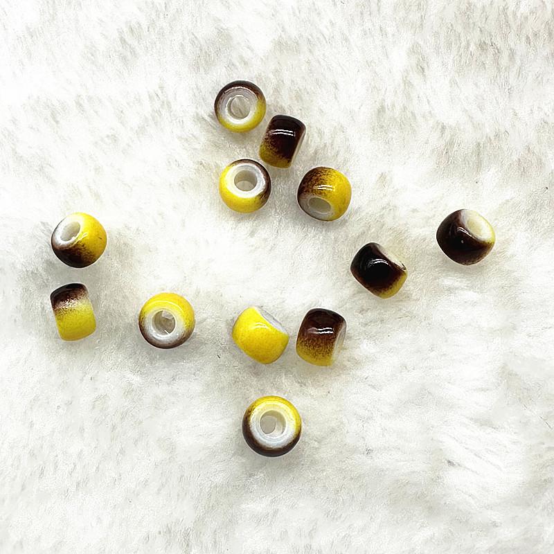 50pcs 6X9mm Big Hole Acrylic Beads Spacer Loose Beads for Jewelry Making DIY Handmade Bracelet Accessories