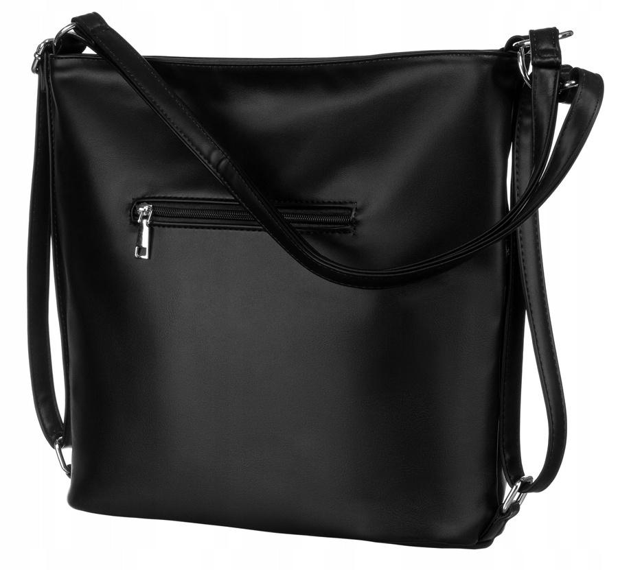 Classic, spacious women's handbag made of eco-leather - Rovicky