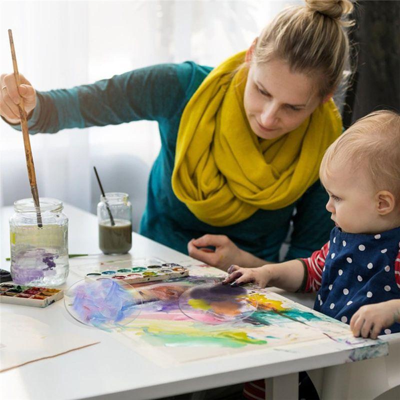 M-Modern-30 Pieces Clear Acrylic Circles, Round Acrylic Blanks Discs Round,For Halloween Christmas Ornament DIY Craft (6 Inch)