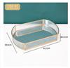 Metall Spiegel Transparent Glas Tablett Rund Kosmetik Aufbewahrungsbox Speisekammer Schreibtisch Finishing Hochzeitsdekoration Party
