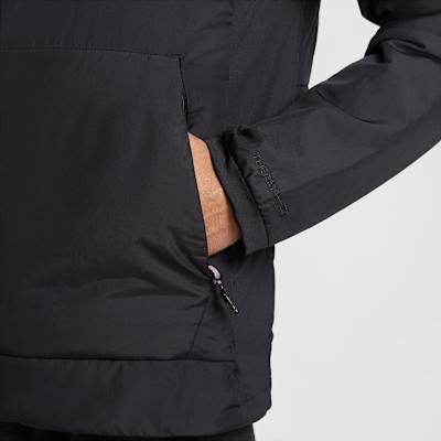 Men's Nike Puffer Jackets Men's Black Hooded Moderate