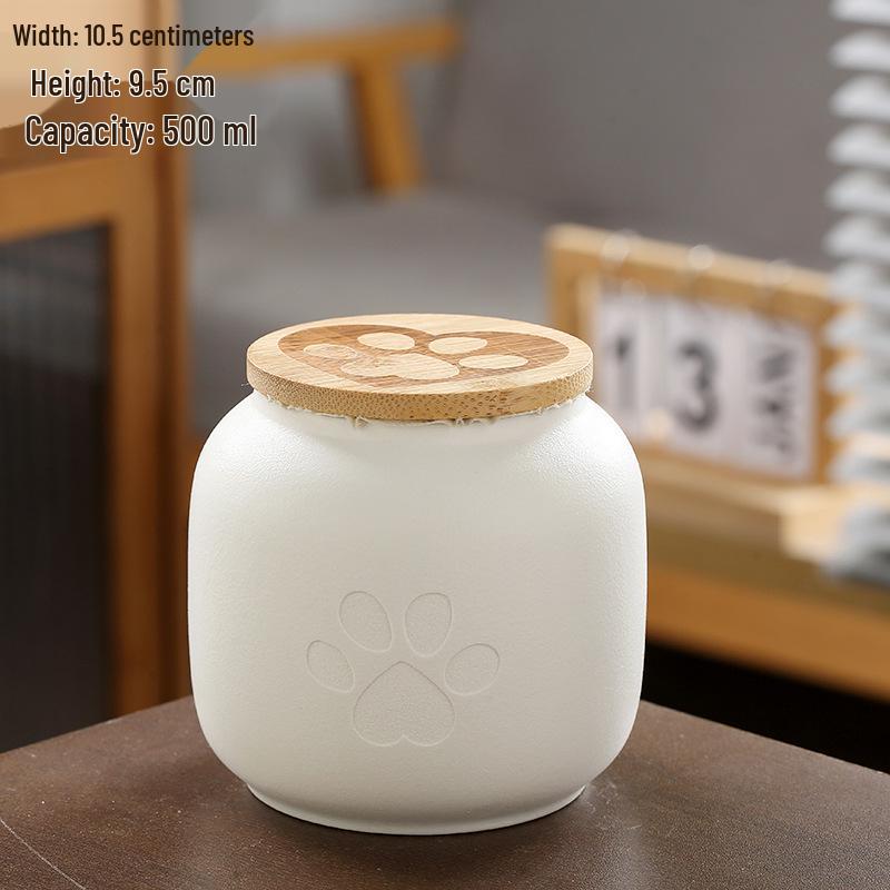 Customizable Ceramic Pet Urn: Sealed Storage Jar for Cats & Dogs