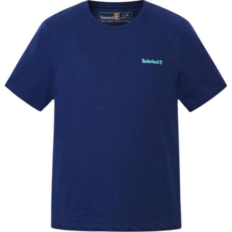 Timberland Outdoor Breathable Printed Letter Comfortable Soft Short Sleeve T-Shirt Unisex Tops Ocean-Blue A41F5EJ3 XXL 4098₽