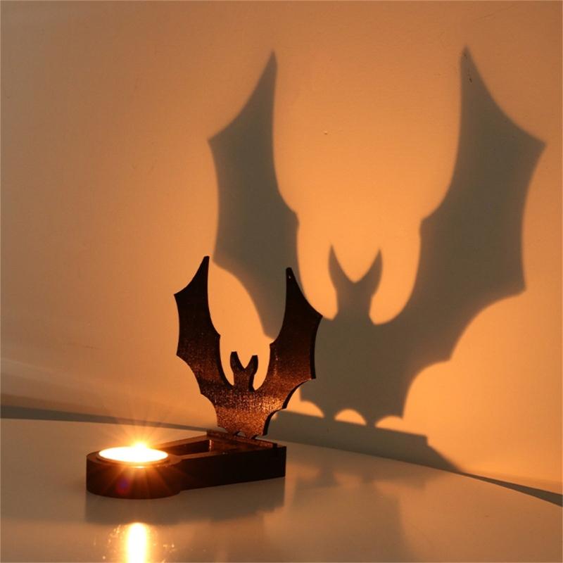 Funny Shadows Stand Wrought Iron Halloween Table Candlestick Decoration Home Ornament Candlelights Dinner Candle Holder