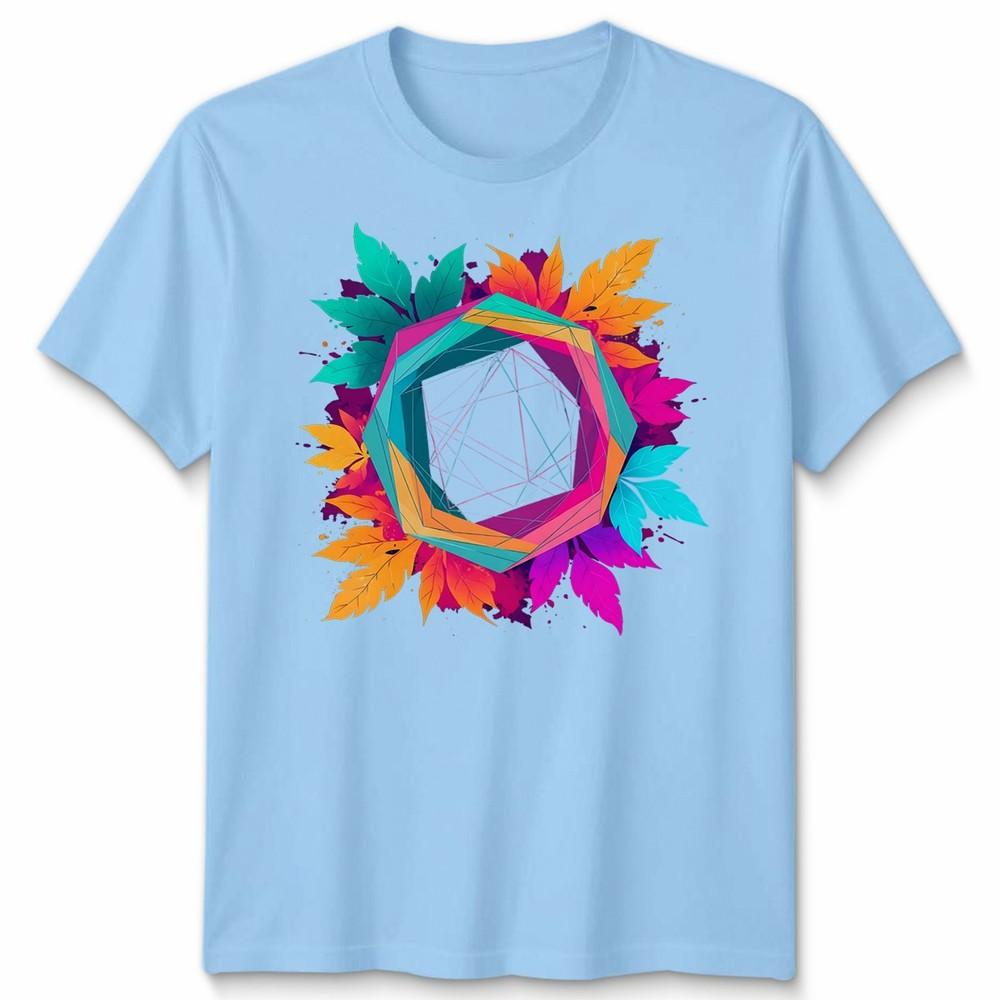 Geometric Abstract Leaves Unisexs Tshirt Unisexs Tee Graphic Unisex Style S