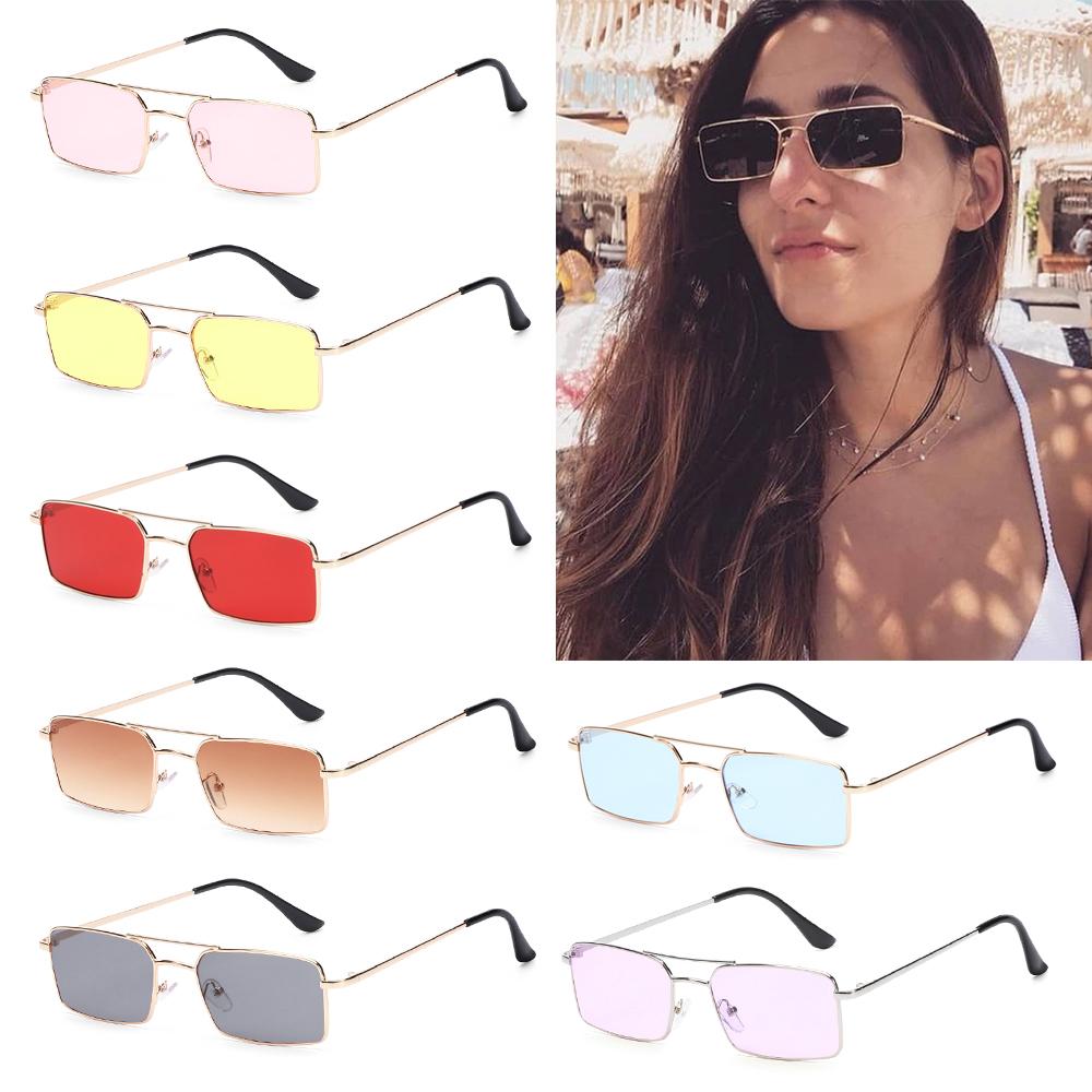 Fashion for Women and Men UV400 Lens Retro Rectangle Sunglasses Small Frame Steampunk Sunglasses Sun Glasses