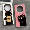 Schwarze Katze Cartoon Niedlich Weiche Handyhülle für Samsung Galaxy S24 S25 FE S26 Edge S23 Ultra S22 Plus S21 + Stoßfeste Hülle Rückseite Sie