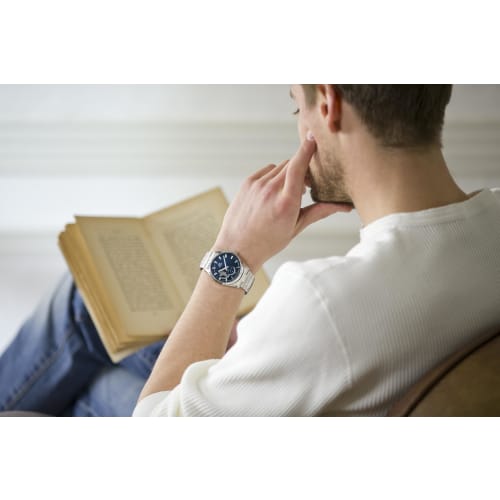 ORIENT Automatic Watch Contemporary Semi-skeleton Mechanical Automatic Domestic Manufacturer Warranty Open Heart RN-AR0002L Men's Navy
