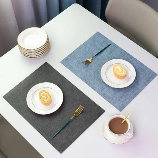 Non-Slip Placemat Heat Resistant Dining Table Mat for Plates Bowls Cups Teapots Reusable Washable Coaster for Kitchen Outdoor Use