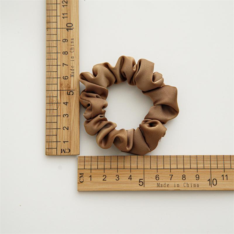 1Pc Small 7cm Hair Ring Silk Satin Hair Scrunchies Simple Versatile Ponytail Holder Sweet Solid Color Headwear Accessories Women