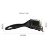 New Stainless Steel Wire Baking Brush Barbecue Stove Cleaning Brush Grill Rack Cleaning Brush Blade Two In One BBQ Accessories