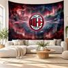 AC Milan Wall Tapestry, Soft Fabric Wall Hanging, Decorative Backdrop For Bedroom Home Wall Art