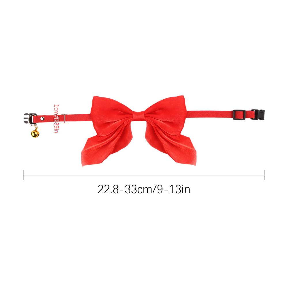 

Dog Bow Tie Collar Creative Collar For Kitten Puppy Collar With Bell And Bow Tie Soft Adjustable Cat Collar With Buckle For Dail красный