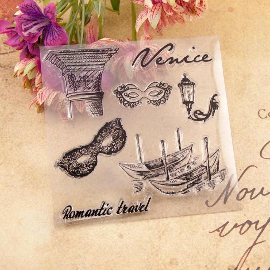 Romantic Travel Transparent Clear Silicone Stamp for Seal DIY Scrapbooking Photo Album Stamp