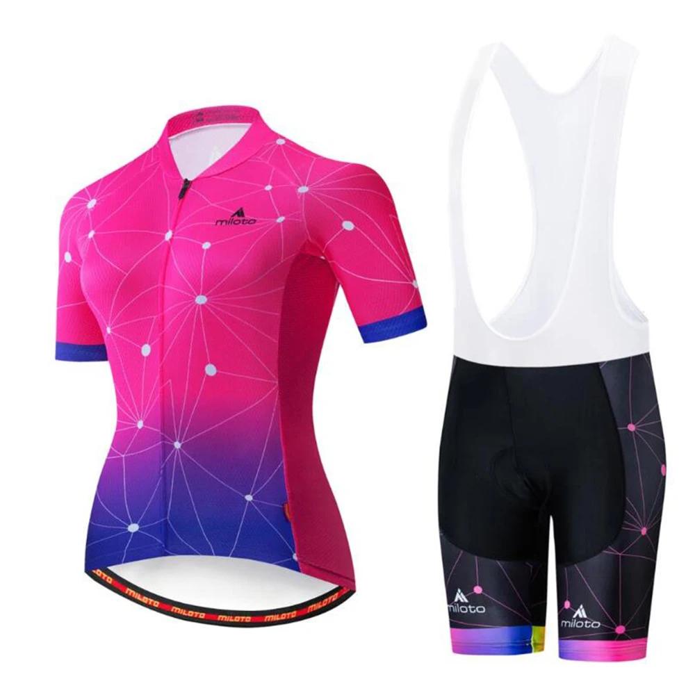 Women Pro Team Bike Summer Cycling Jersey Set Clothes Bicycle Clothing Breathable Cycling Set Maillot Ropa Ciclismo