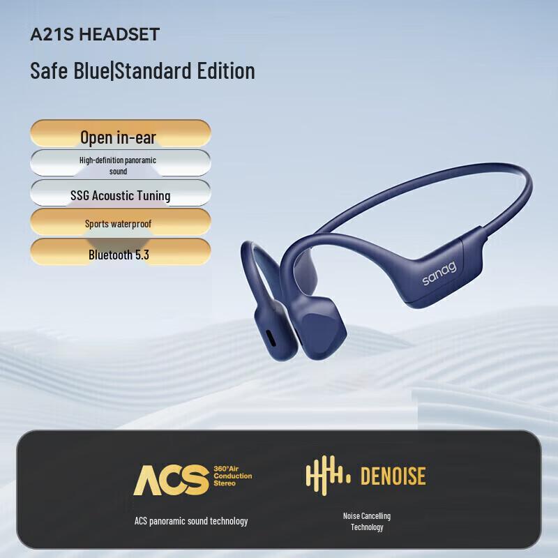 

SANAG A21S Open-Ear Air Conduction Sports Bluetooth Headset
